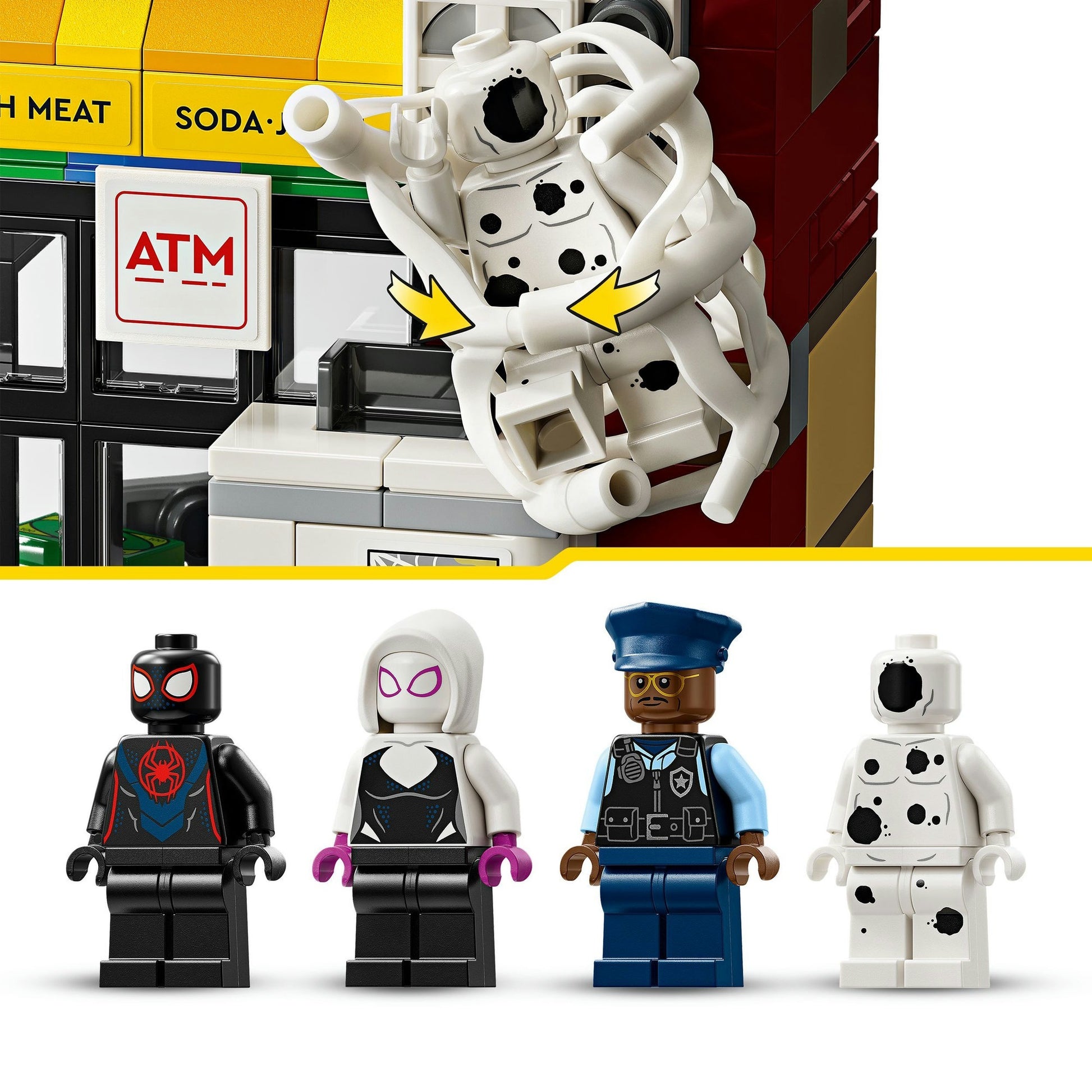 Lego super heroes 76311 spider-verse: miles morales vs. de spot