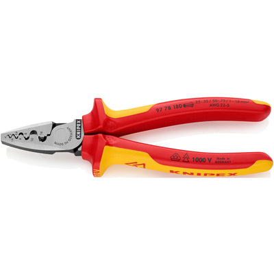 Knipex adereindhulstang 0,25-16,0 mm vde - 97 78 180 - 9778180