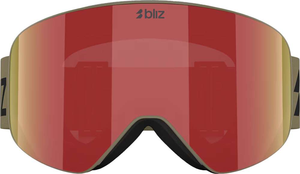 Bliz flow brown w red multi - ski goggle