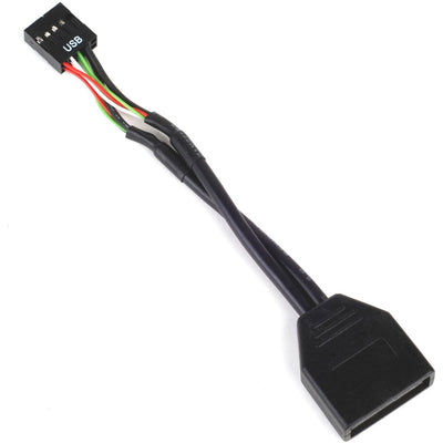 Silverstone g11303050-rt, usb 2.0 (intern) 9pin > usb 3.0 (intern) 19pin adapter (zwart)