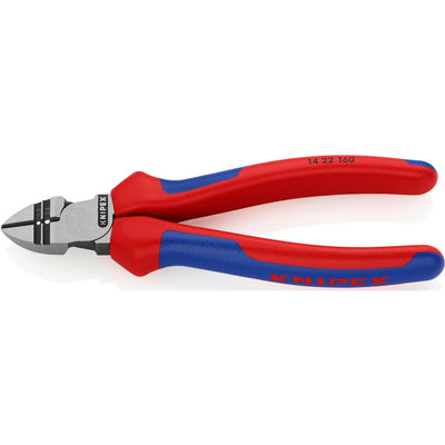 Knipex afstrip-zijsnijtang 14 22 160 kniptang (rood blauw, lengte 160mm, vde-getest)