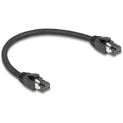 Delock cat.8.1 netwerkkabel (zwart, 0,25 meter, s ftp, rj-45)
