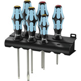 Wera 3334 6 schroevendraaier-set, rvs + houder, 6‑delig (zwart blauw) - afbeelding 1
