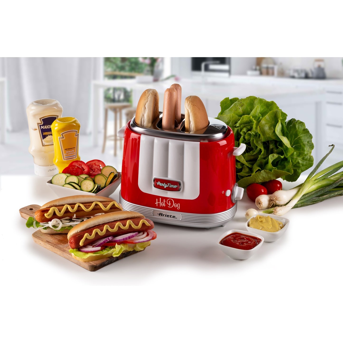 Ariete party time hotdogmaker 0206 00 hot dog maker (rood wit)