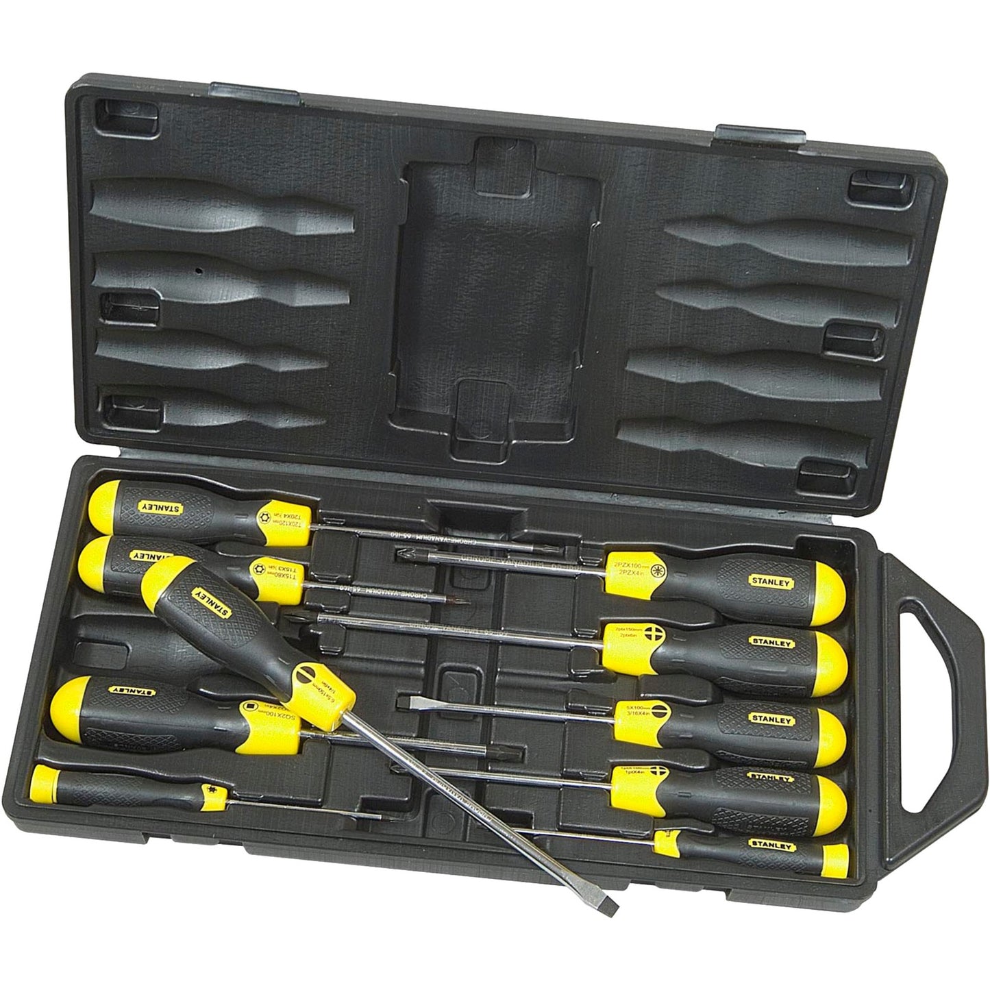 Stanley cushiongrip schroevendraaierset 10-delig (st pz) (10-delig)