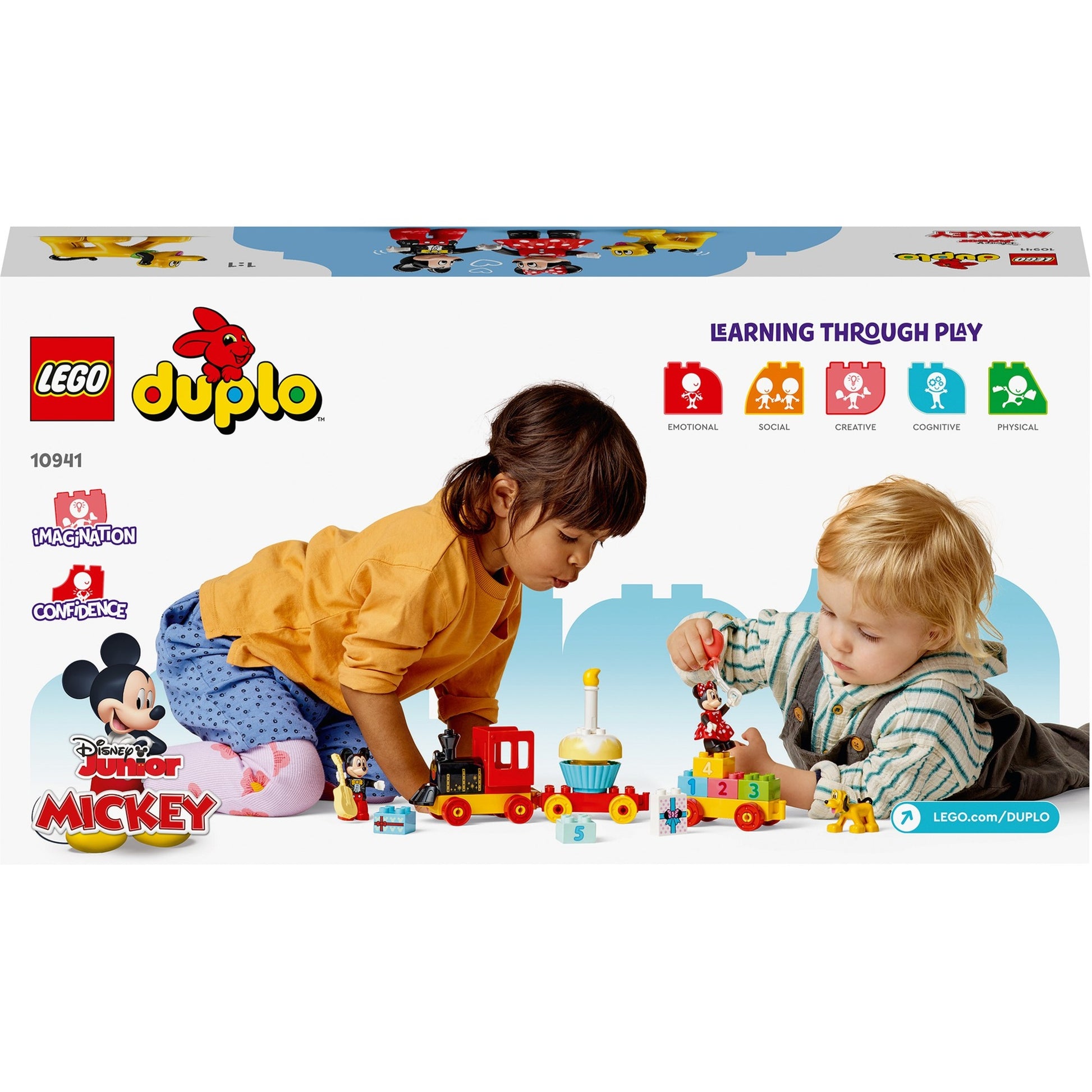 Lego duplo disney mickey minnie verjaardagstrein, bouwbaar speelgoed voor peuters 10941