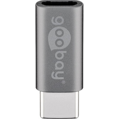 Goobay usb-c naar micro-usb adapter (grijs)