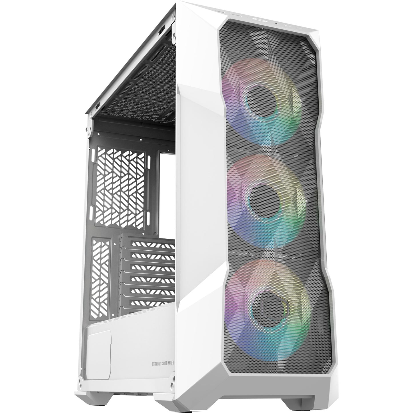 Cooler master masterbox td500 mesh v2 midi tower behuizing (wit | 2x usb-a | 1x usb-c | rgb | tempered glass)