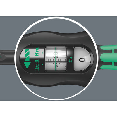 Wera click-torque x 7 draaimomentsleutel voor insteekgereedschappen (zwart groen, 10-100 nm)