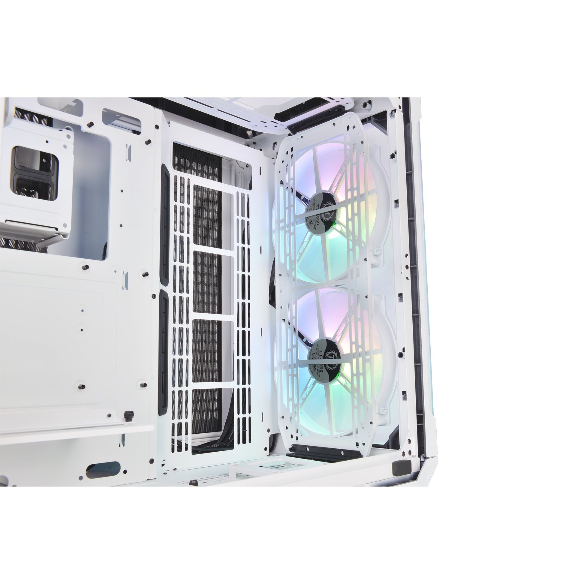 Thermaltake view 51 tg snow argb edition midi tower behuizing (wit | 4x usb-a | 1x usb-c | rgb | window)
