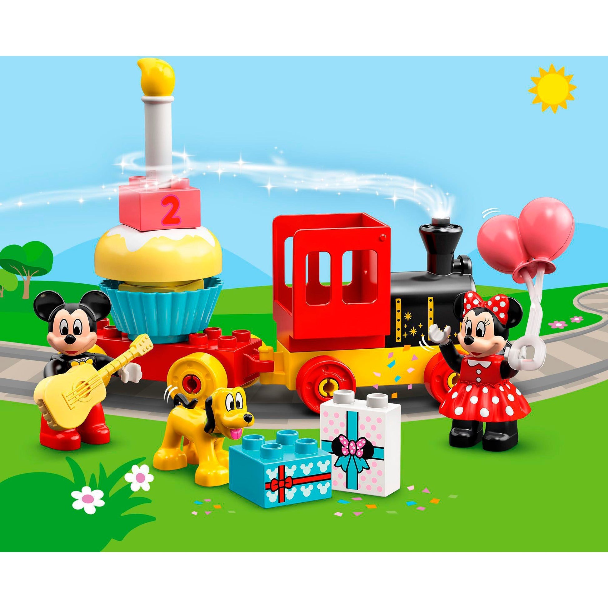 Lego duplo disney mickey minnie verjaardagstrein, bouwbaar speelgoed voor peuters 10941