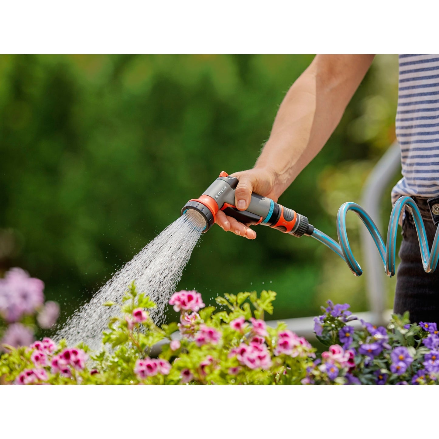 Gardena city gardening balkon broes spuitpistool (grijs oranje, 18304-20)