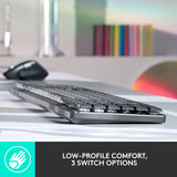 Logitech mx mechanical toetsenbord (zwart, us-international lay-out (qwerty), 100%, bluetooth) - afbeelding 3