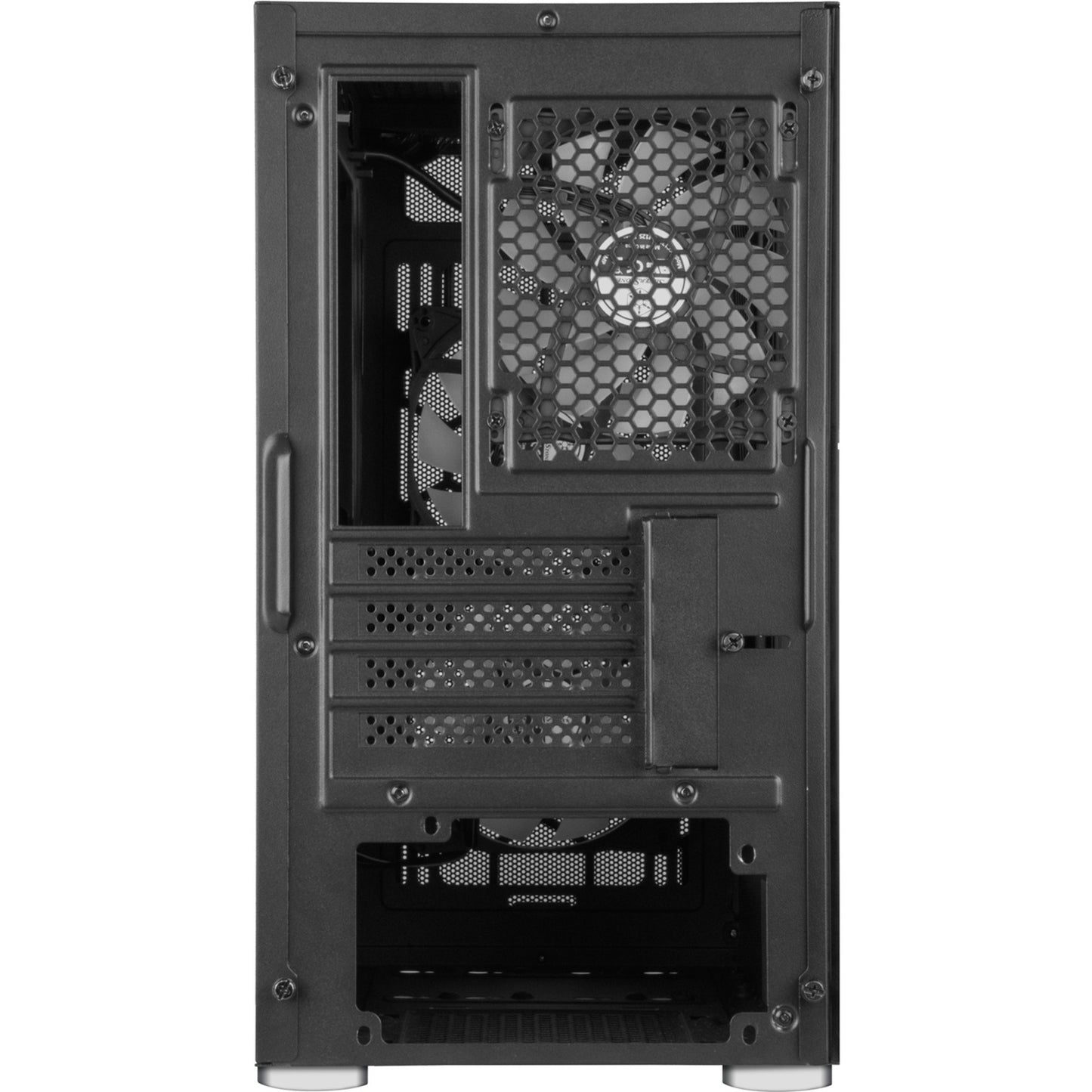 Silverstone sst-fah1mb-pro midi tower behuizing (zwart | 3x usb-a | rgb | tempered glass)