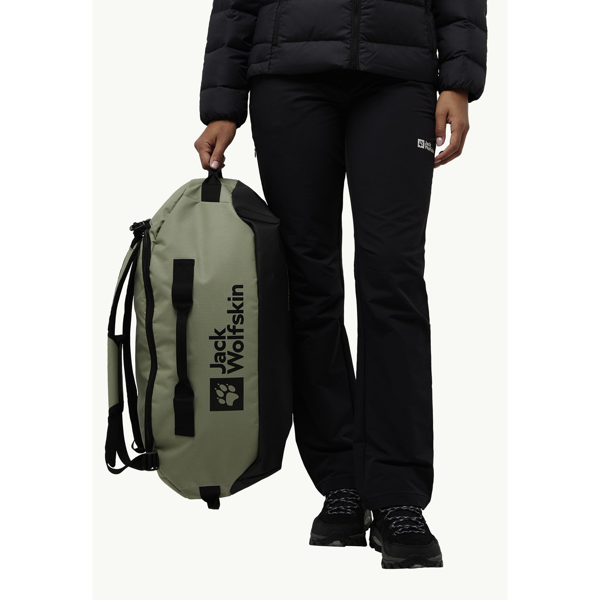 Jack wolfskin all-in duffle 35 rugzak (lichtgroen, 35 liter)