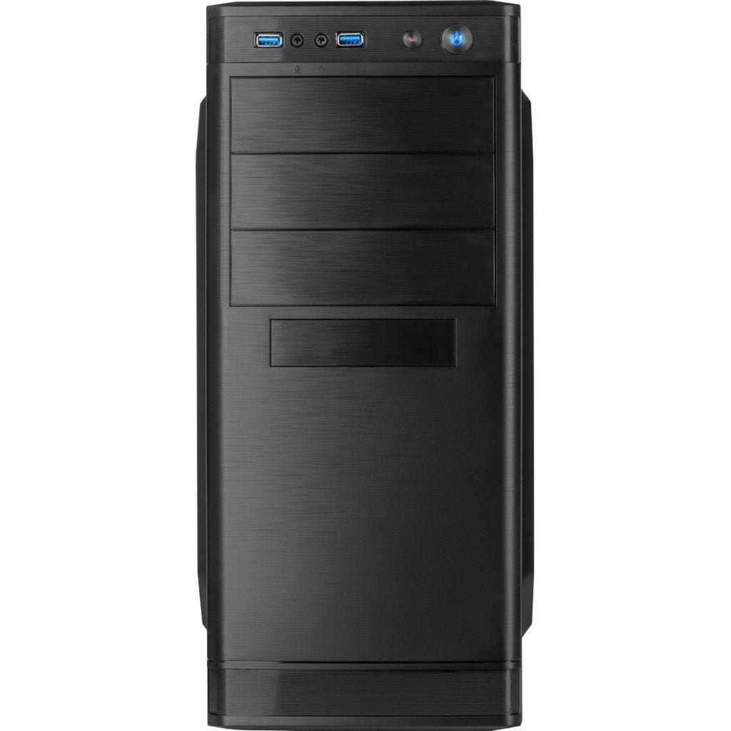 Inter-tech it- 5905 midi tower behuizing (zwart | 2x usb-a)