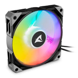 Sharkoon rebel f50 pwm rgb case fan (zwart, 120 x 120 x 25 mm) - afbeelding 2