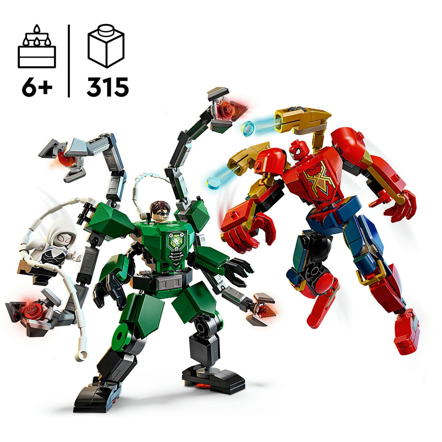 Lego marvel mechaduel: spider-man vs. doc ock superhelden - bouwpakket voor kinderen - 76338