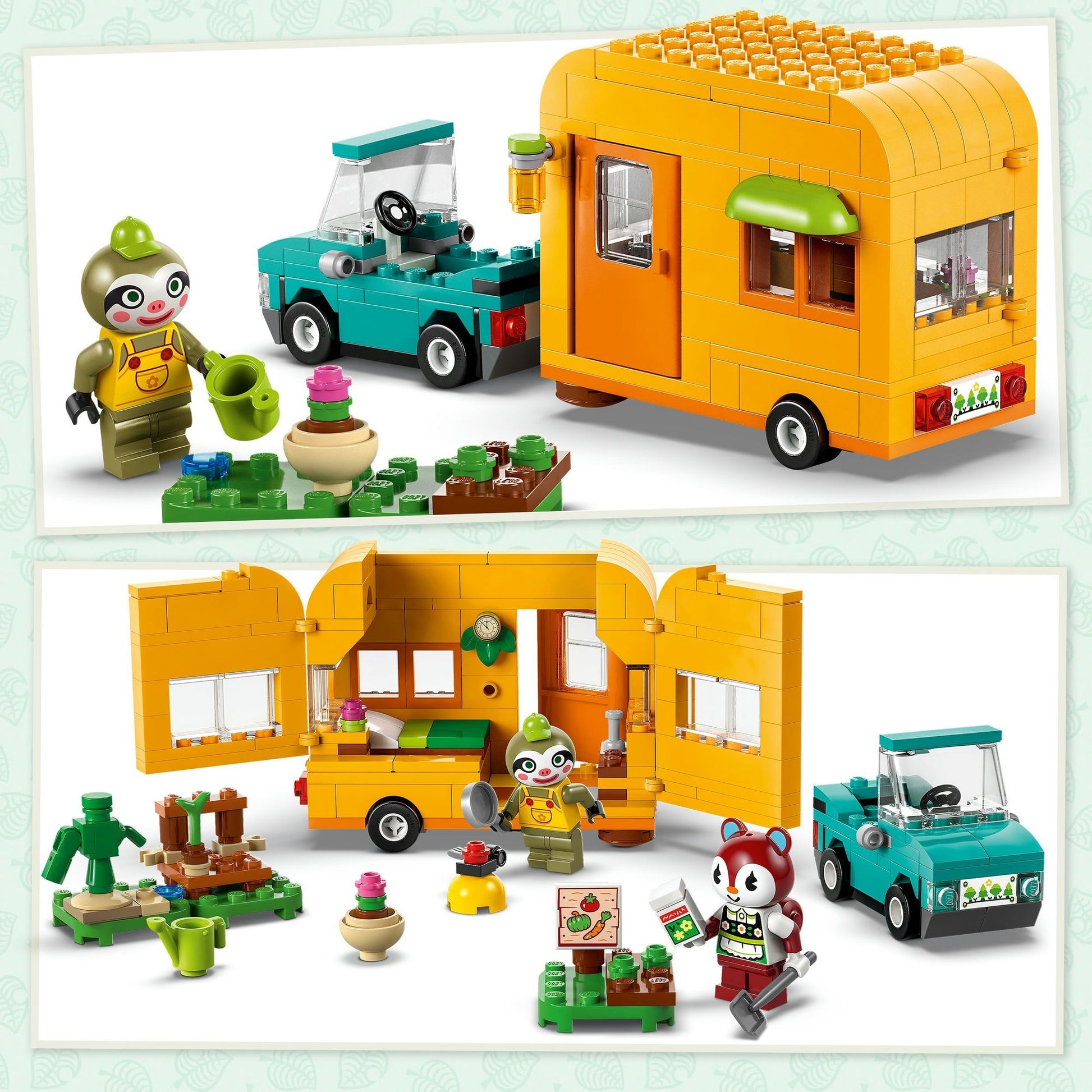 Lego animal crossing 77054 leifs caravan en winkel
