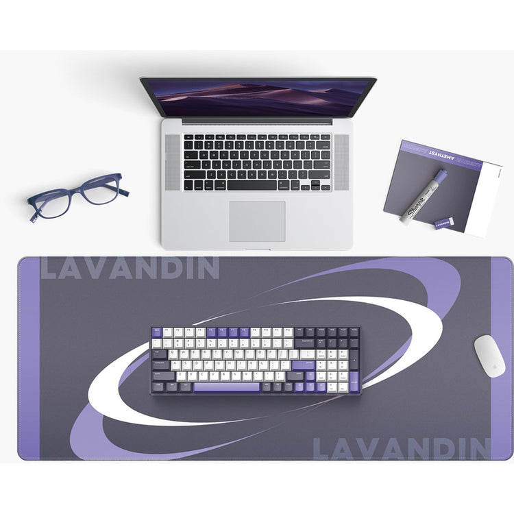 Iqunix f97 lavandin wireless mechanical keyboard (lavendel, us lay-out (qwerty), cherry mx silent red, 96%, rgb leds, hot-swappable, pbt, 2.4ghz | bluetooth 5.1 | usb-c)