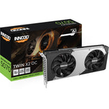 Inno3d geforce rtx 5070 twin x2 oc grafische kaart (zwart, dlss 4, 3x displayport, 1x hdmi 2.1) - afbeelding 1