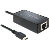 Delock usb-c - gigabit lan adapter (zwart) - afbeelding 1