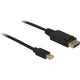 Delock mini-displayport naar displayport kabel (zwart, 2 meter)