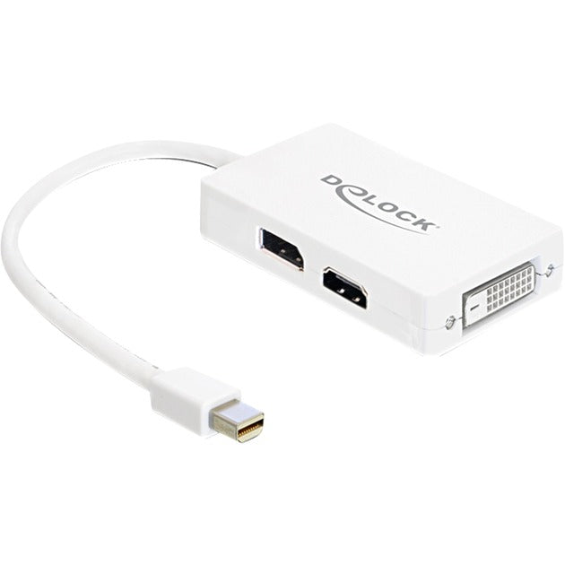 Delock mini displayport naar displayport hdmi dvi adapter (wit)