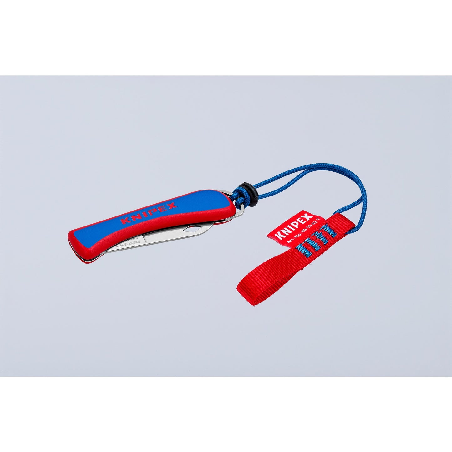 Knipex electriciën zakmes 16 20 50 sb (rood blauw, lengte 120mm)