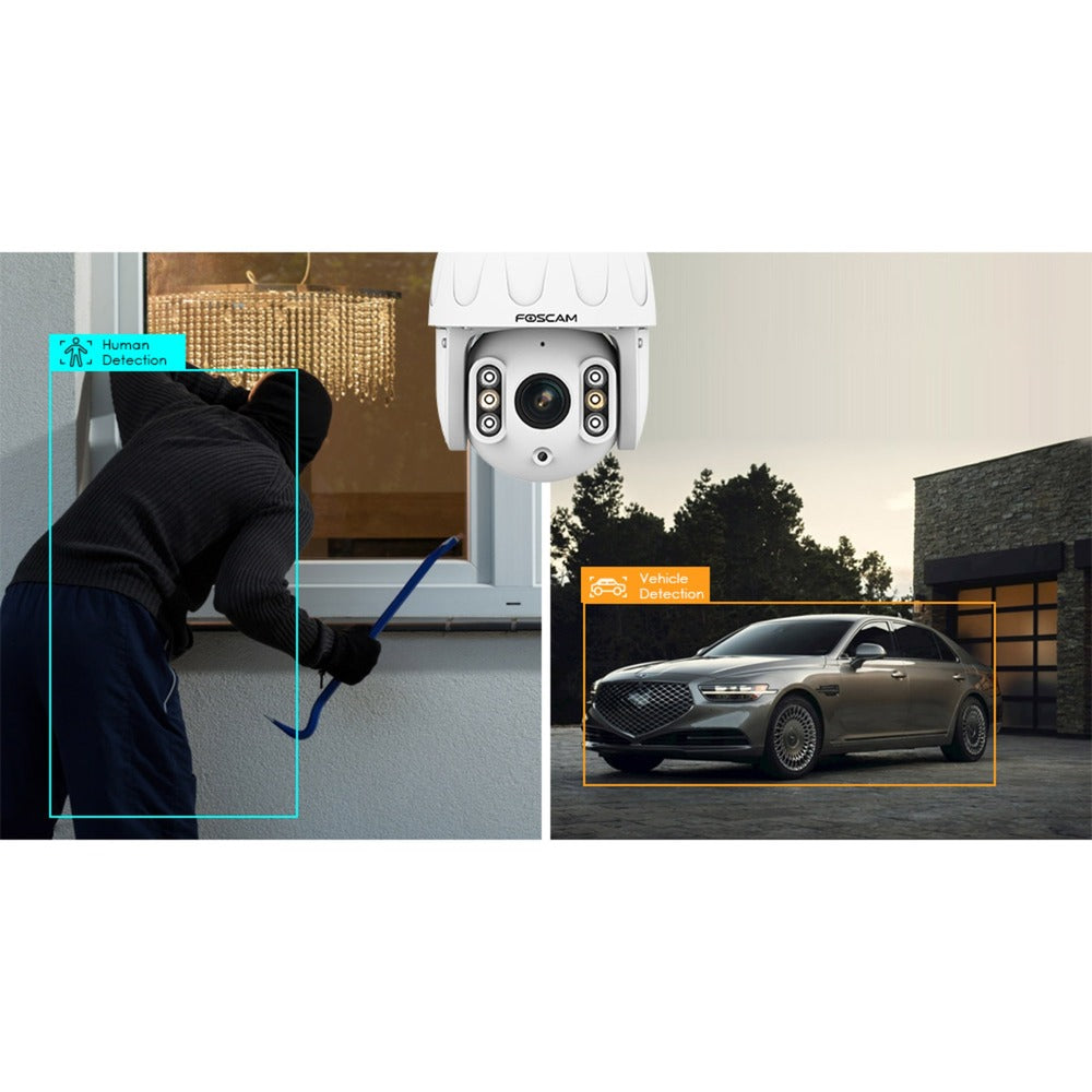 Foscam sd8p, 4k 8mp dual-band wifi ptz buiten beveiligingscamera (wit)