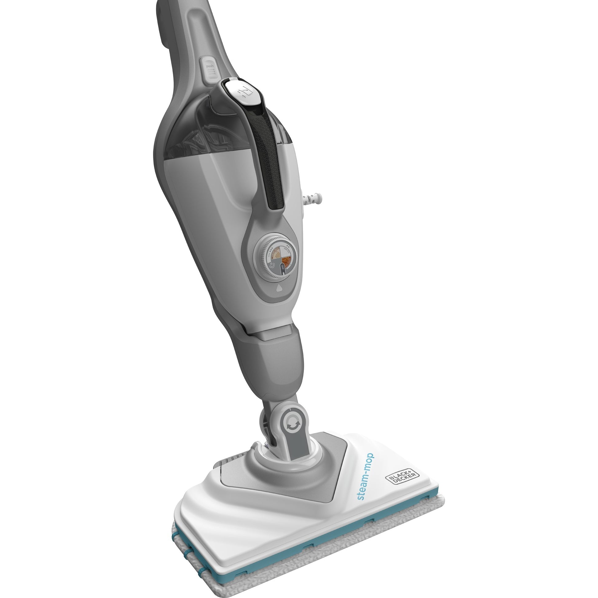 Black+decker bhsm168d 1600w steam-mop met deltavoet en 8 accessoires stoomreiniger (zilver wit)