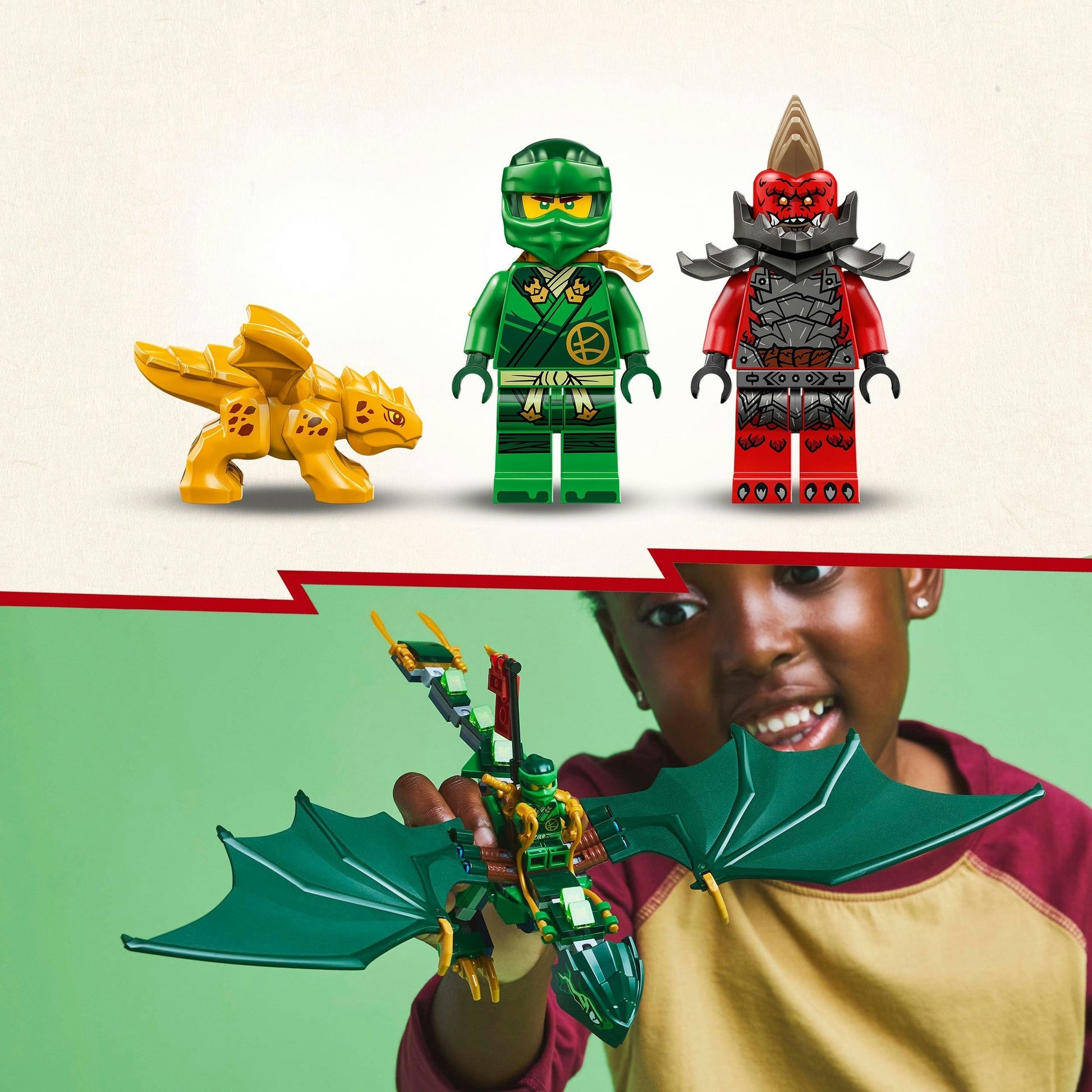 Lego ninjago 71829 lloyds groene bosdraak