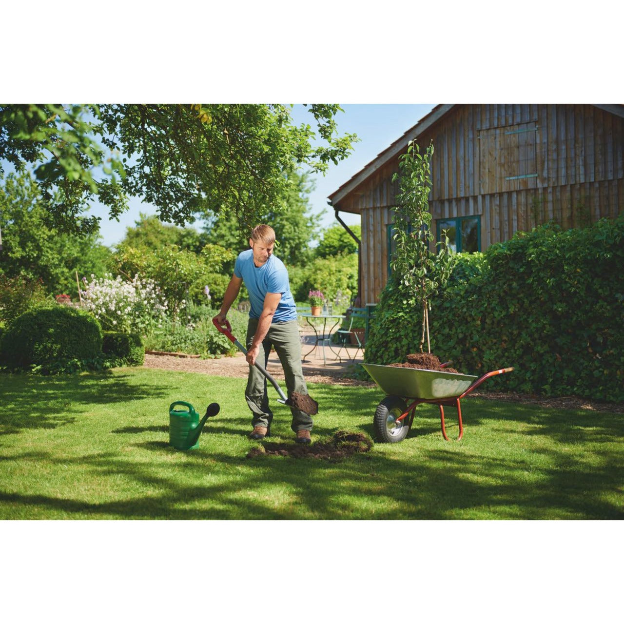Wolf-garten heren spitspade asp-d (rood grijs)