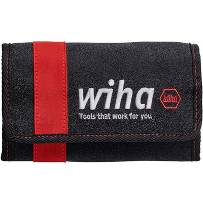 Wiha schroevendraaier en bitset slimvario (rood geel, sleufkop, pozidriv, plusmin pozidriv 10-delig incl. opvouwbaar etui)