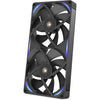 Nzxt performance fan f280x rgb case fans (zwart, 2 stuks, 280 x 140 x 30 mm, pwm)