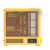 Thermaltake view 600 tg butter caramel big tower behuizing (geel | 2x usb-a | 1x usb-c | tempered glass)