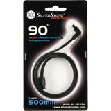 Silverstone sata iii kabel 50cm (zwart, 6gb s, 90º connector, cp08) - afbeelding 2