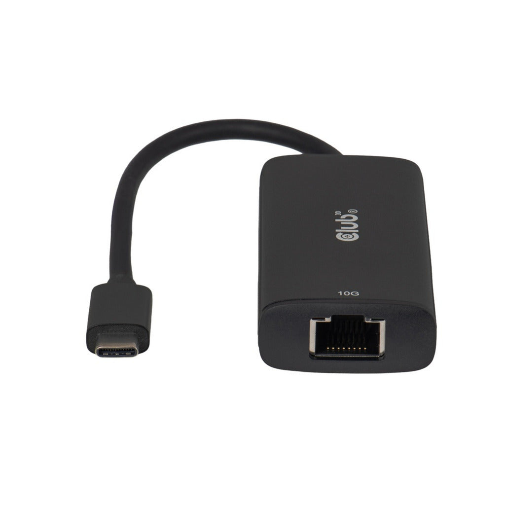Club 3d cac-2531 usb-c naar rj45 10g ethernet adapter (zwart)