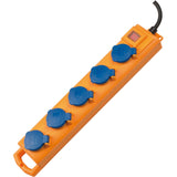 Brennenstuhl super-solid sl 554 de ip54 tafelcontactdozenblok 5-voudig geel blauw 2m h07rn-f3g1,5 met schakelaar - afbeelding 1