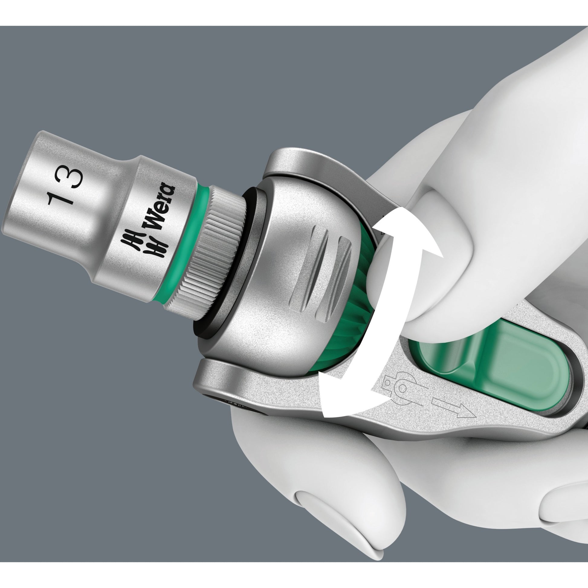 Wera 8000 a sb zyklop speed ratel met 1 4 -aandrijving (05073260001)