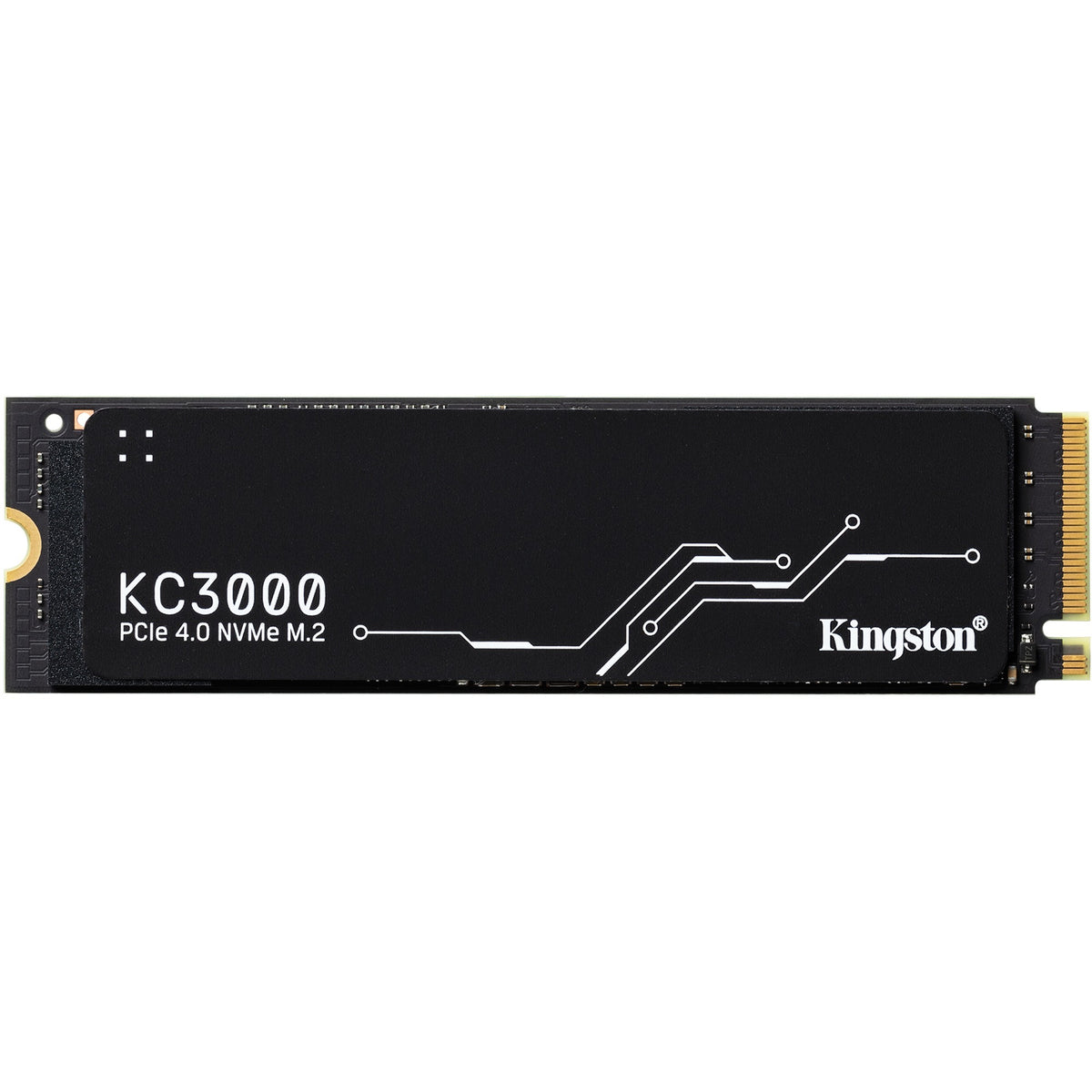 Kingston kc3000 2 tb ssd (zwart, skc3000s 2048g, pcie 4.0 nvme, m.2 2280)