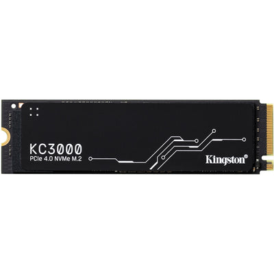 Kingston kc3000 2 tb ssd (zwart, skc3000s 2048g, pcie 4.0 nvme, m.2 2280)
