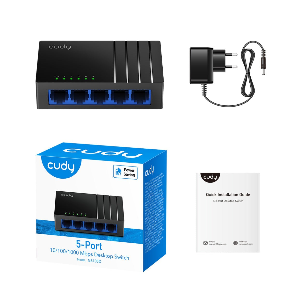 Cudy 5-port gigabit desktop switch (zwart)