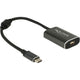 Delock usb-c (male) > mini displayport (female) met pd functie adapter (donkergrijs, 0,2 meter)