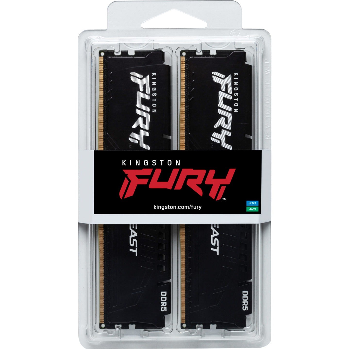 Kingston fury beast 32 gb ddr5-5600 (2x 16 gb) werkgeheugen (zwart, kf556c40bbk2-32, xmp 3.0)