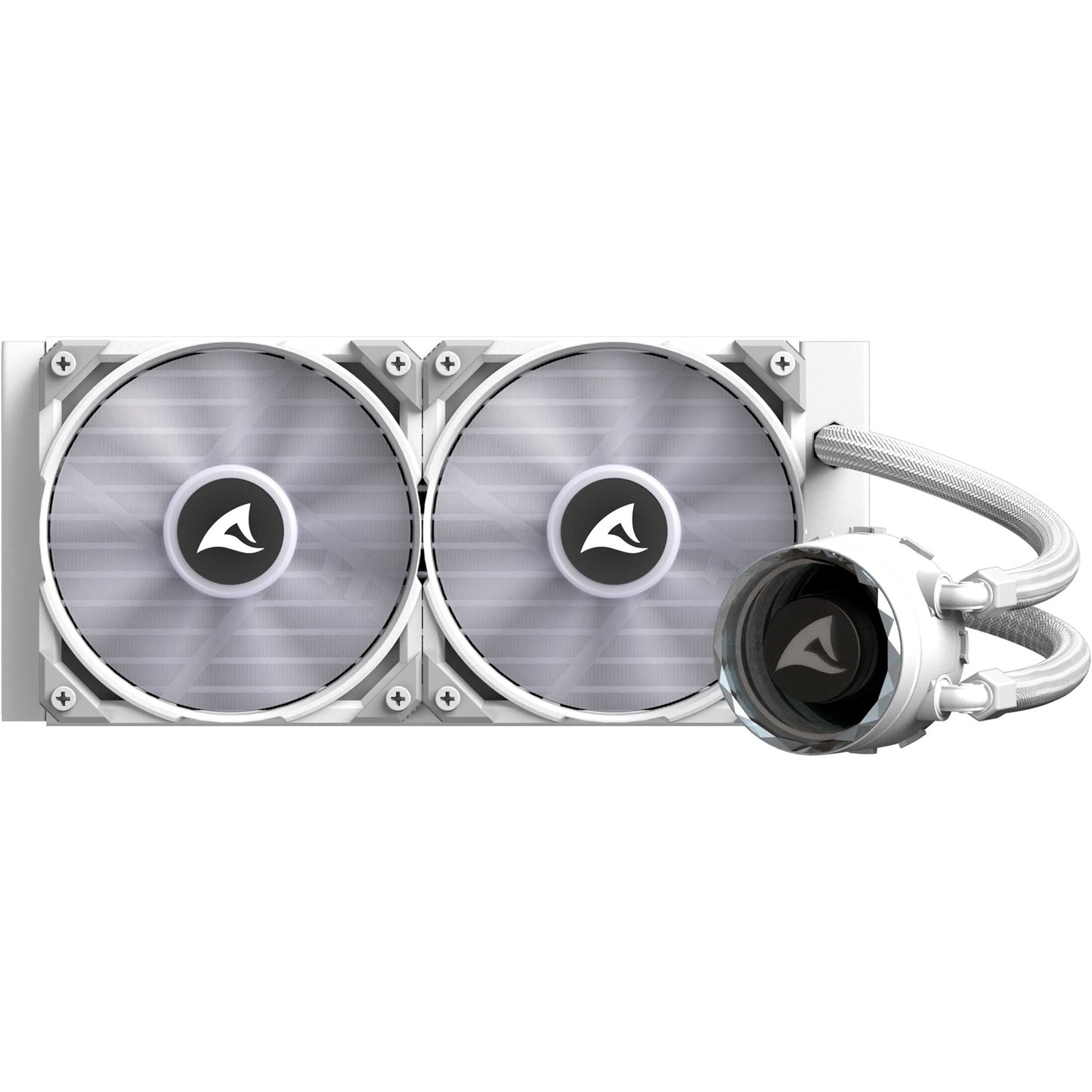 Sharkoon s80 rgb white waterkoeling (wit, 4-pins pwm fan-connector)