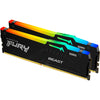 Kingston fury beast rgb 16 gb ddr5-5600 (2x 8 gb) werkgeheugen (zwart, kf556c40bbak2-16, xmp 3.0)