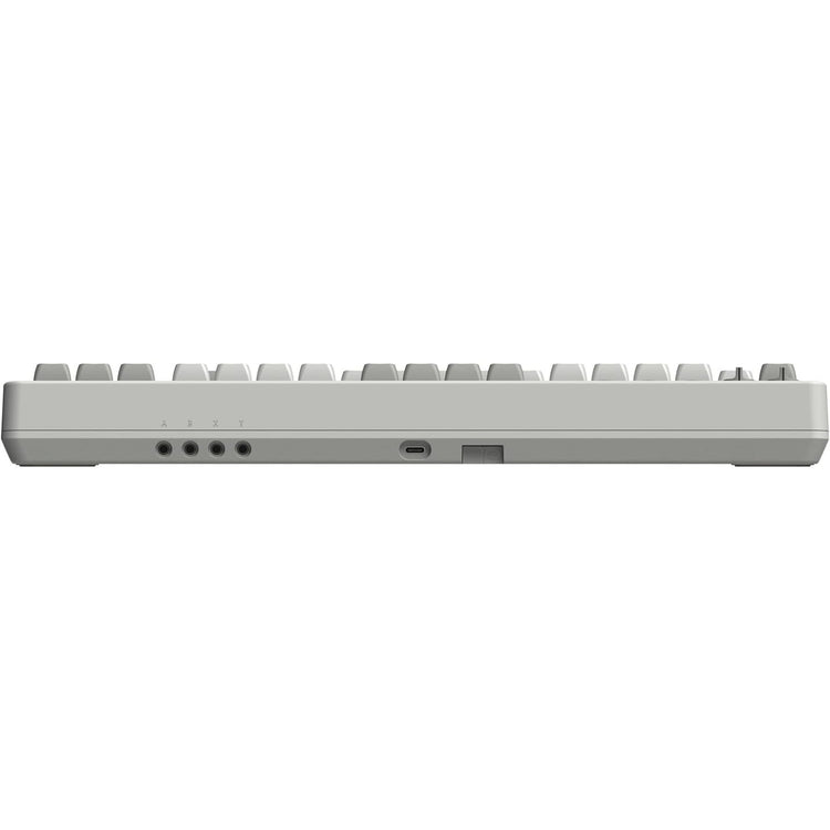 8bitdo retro mechanical keyboard m edition (grijs, us lay-out (qwerty), kailh box white, 80% (tkl), bluetooth low energy, wireless 2.4g, usb)