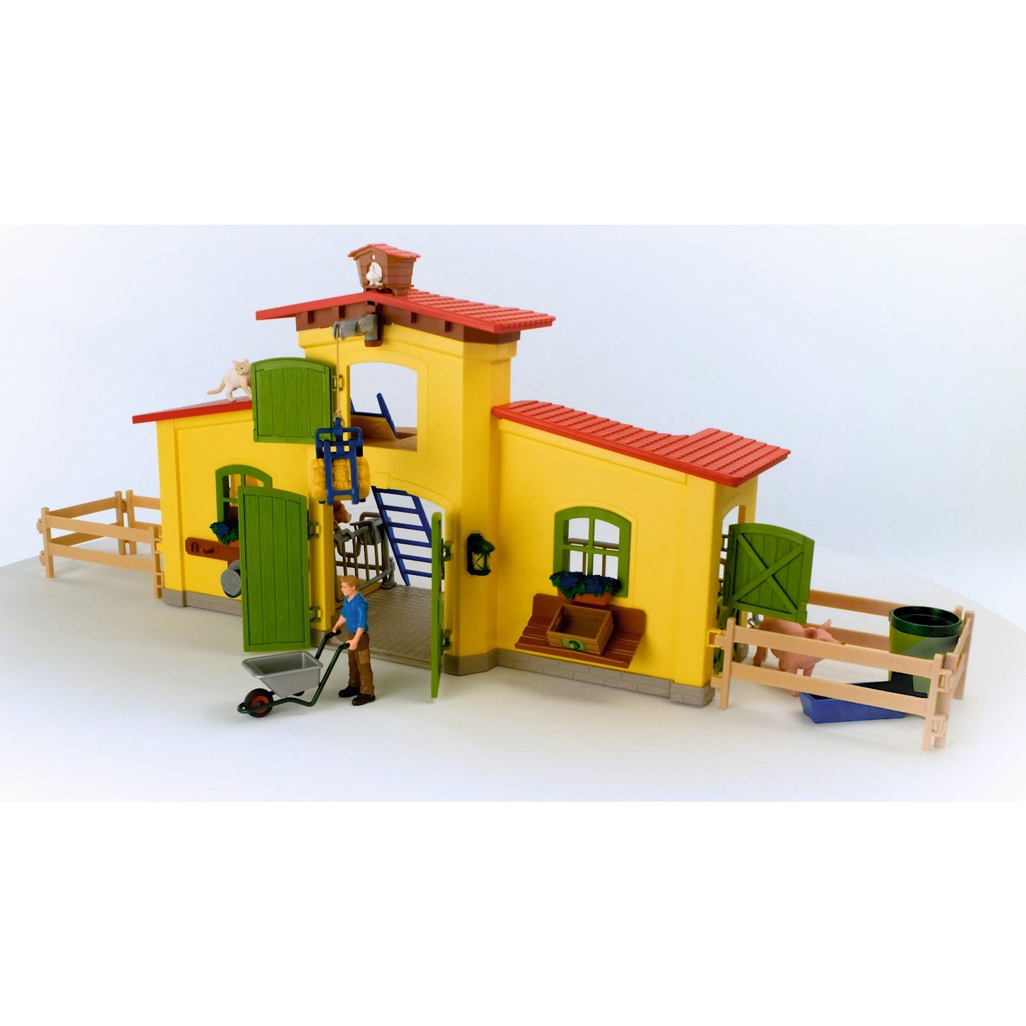 Schleich farm world - grote stal, geel speelfiguur