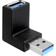 Delock usb3.0 adapter (zwart, 90°)